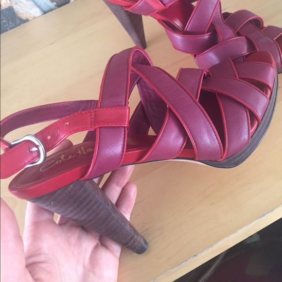 Cole Haan high heeled leather shoes size 9 - Picture 3 of 4